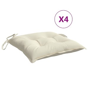 vidaXL Chair Cushions 4 pcs Cream White 15.7"x15.7"x2.8" Oxford Fabric - 1 of 1