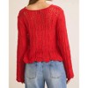 Women's Front Tie Bell Sleeve Open Knit Cardigan - GILLI - 4 of 4