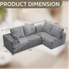 WJSHome 104 Inch Modular Sectional Cloud Couch, Boneless Sofa with Deep Seat, Comfy Fluffy Couch with L-Shaped Chaise,Right-Facing Chaise - 2 of 4