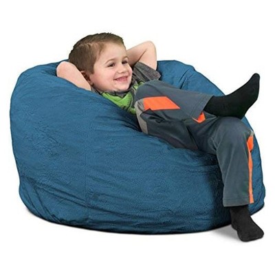 Ultimate Sack Kids Bean Bag Chair, Oversized Comfortable Indoor Floor Lounger, Giant Foam-Filled Furniture for Relaxing, Cloud Suede