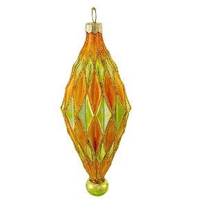 Cody Foster 4.5 Inch Midcentury Diamonds Small Christmas Tree Ornament , Christmas Decor Waffle Honeycomb Drop (1PC) - 1 of 4