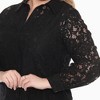 Plus Size Button Down Lace Top - White Mark - 4 of 4