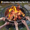 37 Inch Outdoor Fire Pit with Poker, Firepits for Outside with Spark Screen Cover, Wood Burning Fire Pit for Camping, Patio, Backyard - 4 of 4