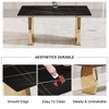 NicBex 63 Inch Rectangle Dining Table with Patterned Tabletop and Gold/Silver Legs for 6 to 8,Living Meeting Room - 4 of 4