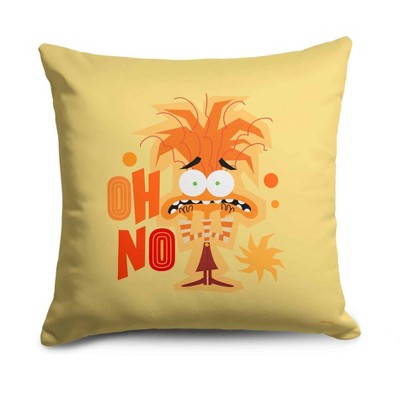 Disney Inside Out 2 Oh No Oh No  Throw Pillow 18 x 18 inches