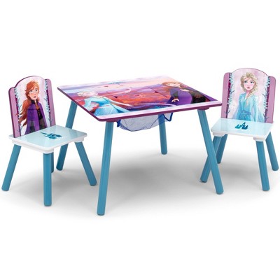 childrens wooden table and chairs with storage