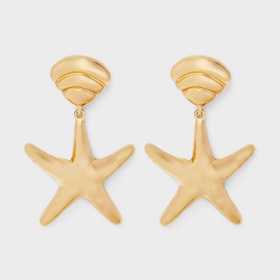 Starfish Drop Earrings - A New Day™ Gold