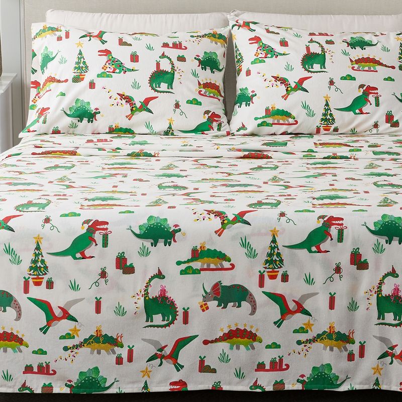 Great Bay Home Cotton Printed Flannel Sheet Set, 1 of 7