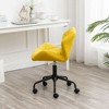 CAVINAS Eldon Diamond Tufted Adjustable Swivel Office Chair, Velvet Swivel Office Chair, Home Office Desk Chairs, Adjustable Swivel Task Chair - 3 of 4