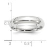 Black Bow Jewelry 2.5mm to 6mm Platinum Standard Weight Polished Domed Comfort Fit Band - 4 of 4