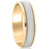 Pompeii3 Men's Hammered Platinum & 18K Yellow Gold Two Tone Comfort Fit Wedding Band - 2 of 4