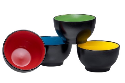 Bruntmor Black Ceramic Groove Bowl Set 6, 14 Oz Porcelain Bowls, 14 oz -  Fry's Food Stores