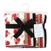 Hudson Baby Infant Girl Cotton Flannel Burp Cloths, Rose Leopard, One Size - 2 of 4