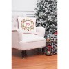 C&F Home 18" x 18" Joy Wreath Embroidered Christmas Accent Pillow - 3 of 4