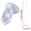 INSPIRE CHIC Plaid Woven Self-tied Striped Skinny Necktie 2.8" for College Graduation Campus 1 Pc - 2 of 4