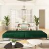 vidaXL 2-Seater Sofa Bed Dark Green Velvet - 3 of 4