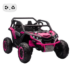 24V Ride On Car for Kids, 4WD Battery Powered Off-Road Electric UTV with Remote Control, 2 Seater Ride On Toy with High/Low Speed - 1 of 4