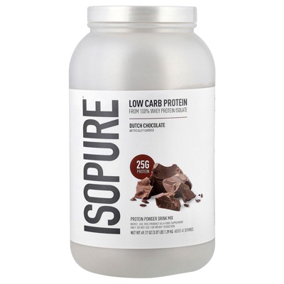 Isopure Low Carb Protein Powder, Dutch Chocolate, 3 lb (1.36 kg)