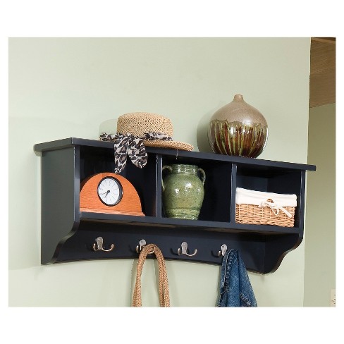 Wall mounted coat discount rack with cubbies