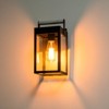 Rennnsan Elvanta 11"H Hardwired 1-Light Rectangle Wooden Industrial Dimmable Outdoor Wall Sconce - 4 of 4