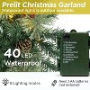 MOVSSOU 6ft Christmas Garland with 40 Light and Pine Cones Berry Clusters - 4 of 4