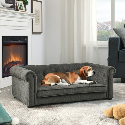 Rectangle Pet Bed,Durable Elevated Dog Couch Sofa,Comfortable Pet Bed Large Dog,Machine Washable High-Quality Fabric Dog Couch-Cuddlewood