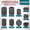 BAKKEN Kitchen Oven Baking Pans - Nonstick Gray Coating, Carbon Steel Bakeware Set with White Silicone Handles, Oven Safe (450° F), Set of 10 - 2 of 4
