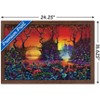 Trends International Danny Flynn - Red Jungle Framed Wall Poster Prints - 3 of 4