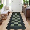 Machine Washable Geometric Checkered Living Room Rugs, Ultra Thin Non Slip Bedroom Carpet, Large Stain Resistant Dining Room Rugs - 2 of 4