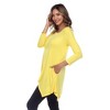 Women's 3/4 Sleeve Makayla Tunic Top with Pockets - White Mark - 2 of 4