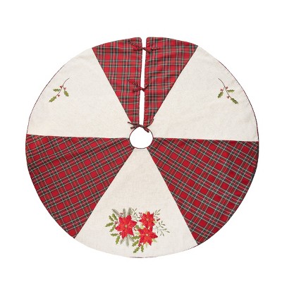 C&F Home Merry Poinsettia Tree Skirt