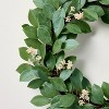 26" Faux Pomegranate Leaf Wreath - Hearth & Hand™ with Magnolia - image 3 of 4