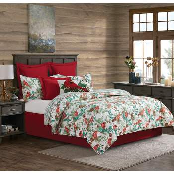 C&F Home Delwyn Cardinal Cotton Quilt Set  - Reversible and Machine Washable