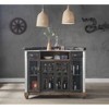 Rahma 55" Wine Racks Antique Black Top Grain Leather and Aluminum - Acme Furniture - 4 of 4