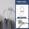 (4-Pack) Bathroom Set Brushed Nickel 22.7 Towel Bar Racks, Toilet Paper Holder, Ring, Hook, Accessories , Hardware,Fixtures - 4 of 4