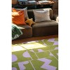 Lany Space Olive Green Abstract Patchwork Rug by Becca Franks, 5'x7' - 2 of 4