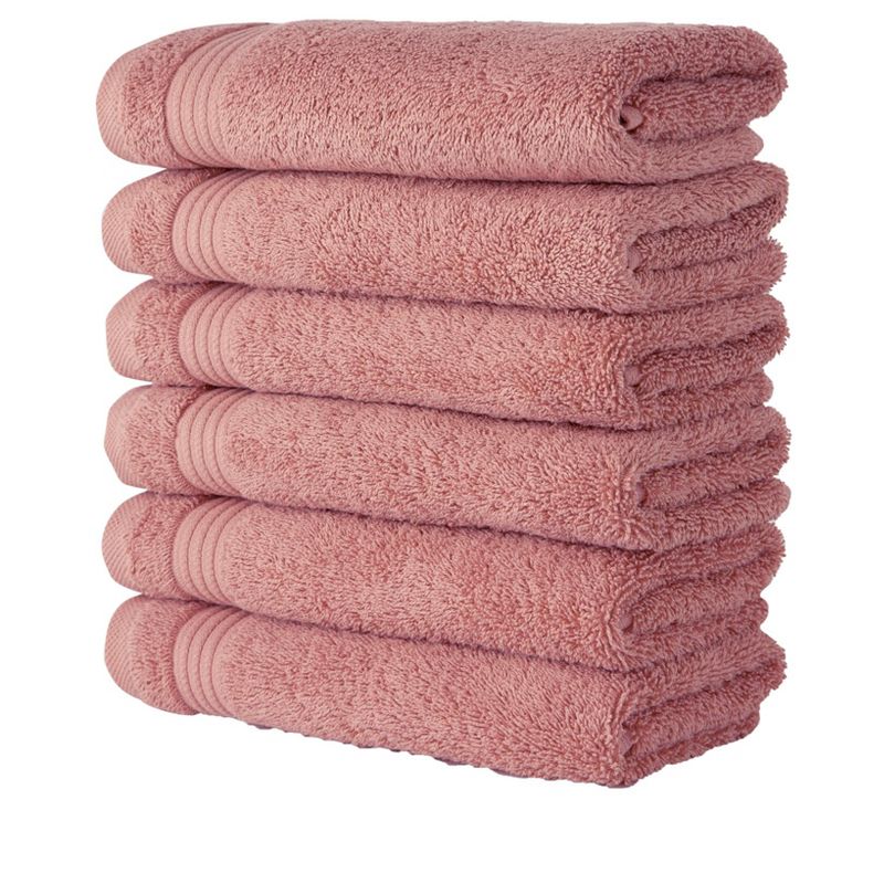 Classic Turkish Towels Amadeus 6 Piece Hand Towel Set - 16x27, Canyon Clay, 1 of 7