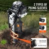 VEVOR 37.77cc Gas-Powered T Post Driver, 4-Stroke Engine Gasoline Fence Piling Pounder, with 2 Post Driving Head(55/70 mm) , Black - 4 of 4