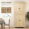 Resenkos 72-Inch Farmhouse Pantry with 4 Door Cabinets & Adjustable Shelving, Natural Brown - 4 of 4