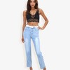 Anna-Kaci Women's High Waist Straight Leg Jeans With Subtle Distressing - 3 of 4