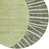 Olive Green And Artichoke Green Abstract Washable Indoor Outdoor Area Rug - 4 of 4
