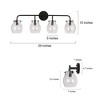 LNC Maison Matte Black with Seeded Glass  Modern/Contemporary Vanity  Lights,2 Light/ 3 Light/ 4 Light - 3 of 4