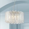 Possini Euro Design Mirabell Chrome Drum Pendant Chandelier 16" Wide Modern LED Clear Glass Crystal Prism 5-Light Fixture for Dining Room Kitchen Home - 2 of 4