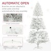 FURNIinspire Artificial Trees Tall Christmas Tree, Unlit Christmas Tree With 2132 Branch Tips, Auto Open, Steel Base, White, 57.1"*57.1"*106.3" - 4 of 4