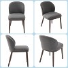 Dining Chairs Set of 4,Modern Upholstered Kitchen Chairs with Ergonomic Back Support,265lbs Capacity Dining Room Chairs with Wood Legs - 4 of 4