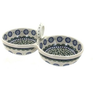 Blue Rose Polish Pottery 942 Ceramika Artystyczna Divided Seasoning Cellar - 1 of 1
