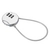 Unique Bargains Gym Toolbox Gate Case Small 3 Digit Padlock with Wire Rope - 3 of 4