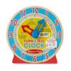 Melissa & Doug Turn & Tell Wooden Clock - Educational Toy With 12+ Reversible Time Cards - image 3 of 4
