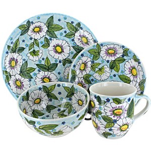 Blue Rose Polish Pottery 1000 Millena 16 Piece Dinnerware - 1 of 1