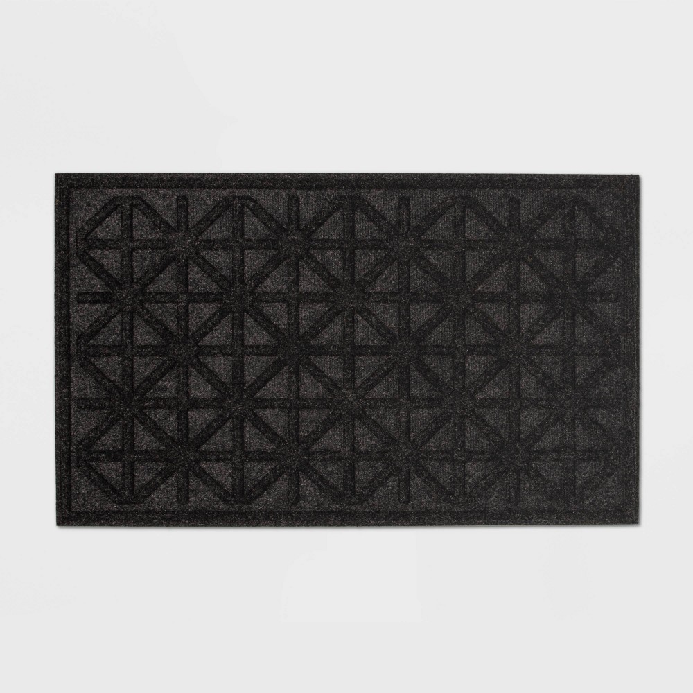 Photos - Area Rug Mohawk 1'6"x2'6" Diamond Utility Mat Rug Black  